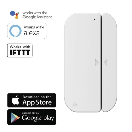 Сензор за прозорец / врата HAMA WiFi 176553, Amazon Alexa, Google Assistant, Бял Сензор за прозорец / врата HAMA WiFi 176553, Amazon Alexa, Google Assistant, Бял