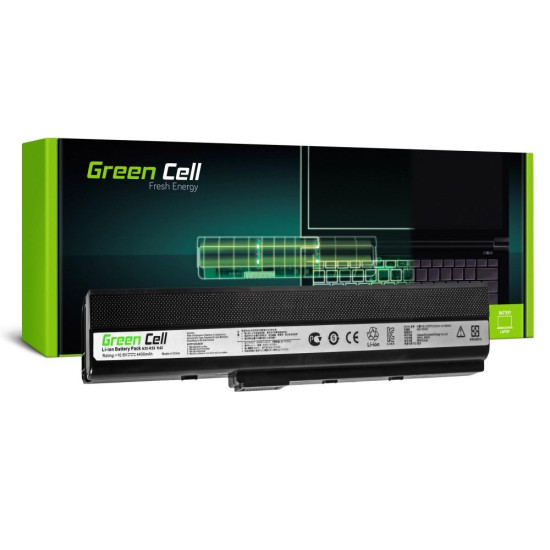 Батерия за лаптоп GREEN CELL, Asus K52 K52J K52F K52JC K52JR, 10.8V, 4400mAh Батерия за лаптоп GREEN CELL, Asus K52 K52J K52F K52JC K52JR, 10.8V, 4400mAh