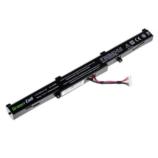 Батерия за лаптоп GREEN CELL, Asus A41-X550E F550 F750 K550 K750 R510 R750 X550 X750, 14.4V, 2200mAh Батерия за лаптоп GREEN CELL, Asus A41-X550E F550 F750 K550 K750 R510 R750 X550 X750, 14.4V, 2200mAh