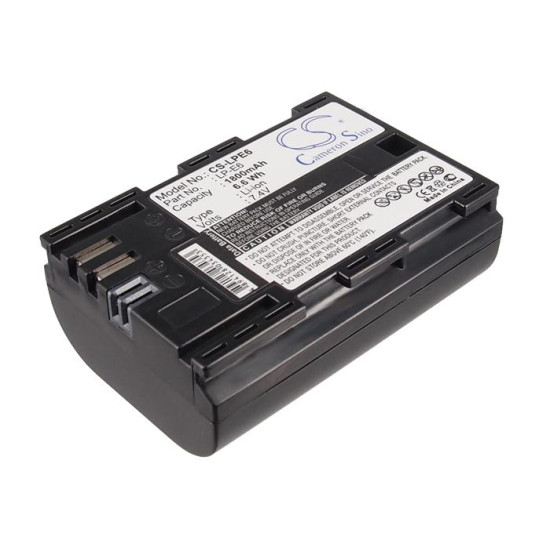 Camera Battery for CANON LPE6 LiIon 7.4V 1800mAh Cameron Sino Camera Battery for CANON LPE6 LiIon 7.4V 1800mAh Cameron Sino