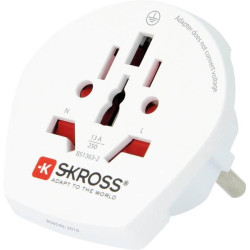 Адаптер SKROSS 1500211E World to Europe, 220V