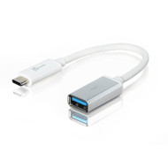 Cable JUCX05, USB-C plug - USB-A socket, USB 3.1, White Cable JUCX05, USB-C plug - USB-A socket, USB 3.1, White