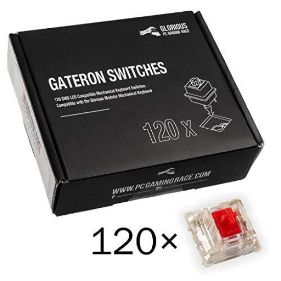 Glorious MX Switches for mechanical keyboards Gateron Red 120 pcs