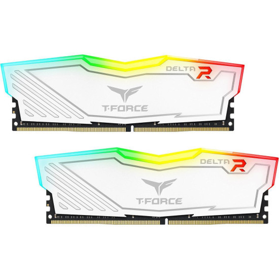 Памет Team Group T-Force Delta RGB White DDR4 16GB (2x8GB) 3200MHz 1.35V Памет Team Group T-Force Delta RGB White DDR4 16GB (2x8GB) 3200MHz 1.35V