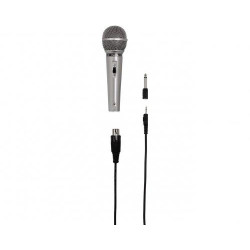 Dynamic Microphone HAMA DM 40, 6.35mm, Silver Dynamic Microphone HAMA DM 40, 6.35mm, Silver