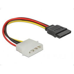 Кабел DeLock Molex 4 pin към SATA 15 pin, 12 cm Кабел DeLock Molex 4 pin към SATA 15 pin, 12 cm