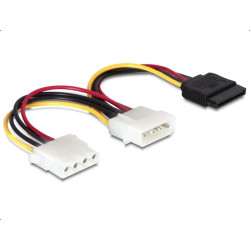 Кабел DeLock Power 4 pin мъжко към SATA 15 pin female + 4 pin женско, 16.5 cm Кабел DeLock Power 4 pin мъжко към SATA 15 pin female + 4 pin женско, 16.5 cm