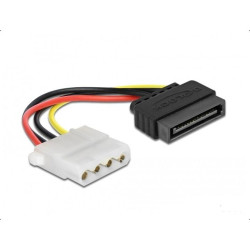 Кабел DeLock Power Cable SATA 15 pin мъжко към 4 pin женско, 12 cm Кабел DeLock Power Cable SATA 15 pin мъжко към 4 pin женско, 12 cm