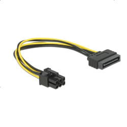 Кабел DeLock Power SATA 15 pin към 6 pin PCI Express, 20 cm Кабел DeLock Power SATA 15 pin към 6 pin PCI Express, 20 cm