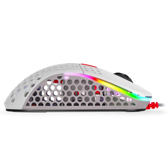 Геймърска мишка Xtrfy M4 Retro, RGB, Бял/Сив/Червен Геймърска мишка Xtrfy M4 Retro, RGB, Бял/Сив/Червен