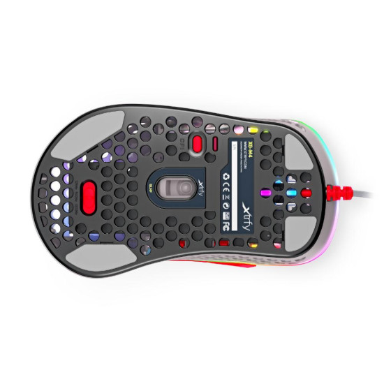 Геймърска мишка Xtrfy M4 Retro, RGB, Бял/Сив/Червен Геймърска мишка Xtrfy M4 Retro, RGB, Бял/Сив/Червен