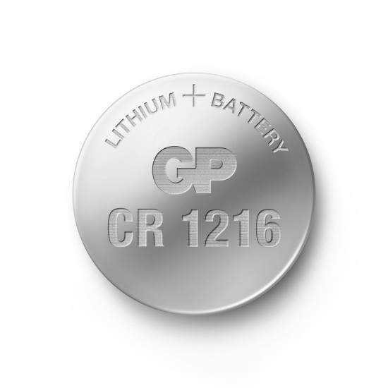 Литиева бутонна батерия GP CR-1216, 3V, 5 бр. в блистер, цена за 1 бр. Литиева бутонна батерия GP CR-1216, 3V, 5 бр. в блистер, цена за 1 бр.