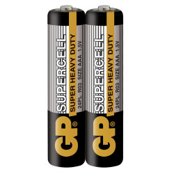 Zinc carbonic zinc battery GP SUPERCELL  R03 AAA 2 pcs.  shrink 1.5V