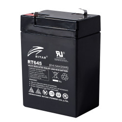 Lead Battery (RT645) AGM 6V / 4.5Ah - 70 / 47 / 99mm T1  RITAR