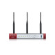 Защитна стена ZYXEL USG ATP100W UTM BDL, WLAN, Sandboxing, 10/100/1000, 3x LAN/DMZ, 1x WAN, 1xSFP, 1xOPT, 1xUSB, с включени лицензи за 1 година
