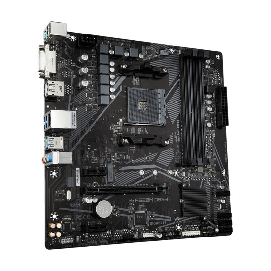 Дънна платка GIGABYTE A520M-DS3H V2, Socket AM4 Дънна платка GIGABYTE A520M-DS3H V2, Socket AM4