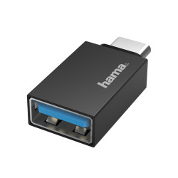 Адаптер HAMA OTG USB-C мъжко-USB 3.2 Gen 1 A женско, 5Gbit/s Черен Адаптер HAMA OTG USB-C мъжко-USB 3.2 Gen 1 A женско, 5Gbit/s Черен