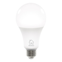 DELTACO SMART HOME LED light, E27, WiFI 2.4GHz, 9W, 810lm, dimmable, 2700K-6500K, 220-240V, white