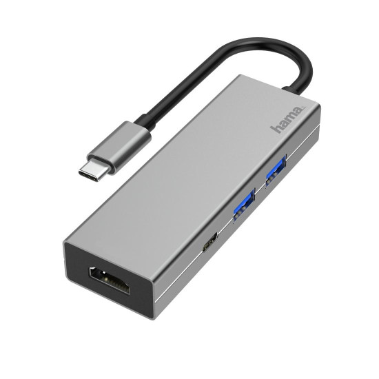 USB-C Hub, Multiport, 4 Ports, HAMA-200107 USB-C Hub, Multiport, 4 Ports, HAMA-200107