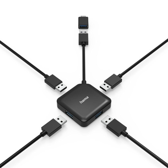 USB Hub, 4 Ports, HAMA-200116 USB Hub, 4 Ports, HAMA-200116