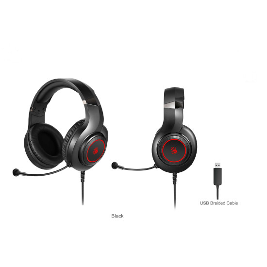 Gaming Earphone A4TECH Bloody G220S, Microphone,black and red Gaming Earphone A4TECH Bloody G220S, Microphone,black and red