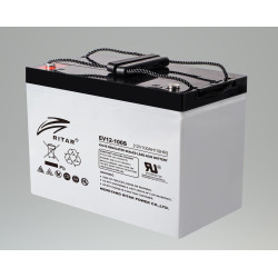 Lead Battery /for electric vehicles/ RITAR (EV12-100S) 12V / 100Ah 306/ 168/ 211 mm  Lead Battery /for electric vehicles/ RITAR (EV12-100S) 12V / 100Ah 306/ 168/ 211 mm