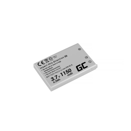 Батерия за апарат NIKON EN-EL5 Li-Ion 3.7V 1150mAh GREEN CELL Батерия за апарат NIKON EN-EL5 Li-Ion 3.7V 1150mAh GREEN CELL
