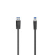 Кабел HAMA USB 3.0 -A мъжко -B мъжко, 1.5 м, 1 звезда Кабел HAMA USB 3.0 -A мъжко -B мъжко, 1.5 м, 1 звезда