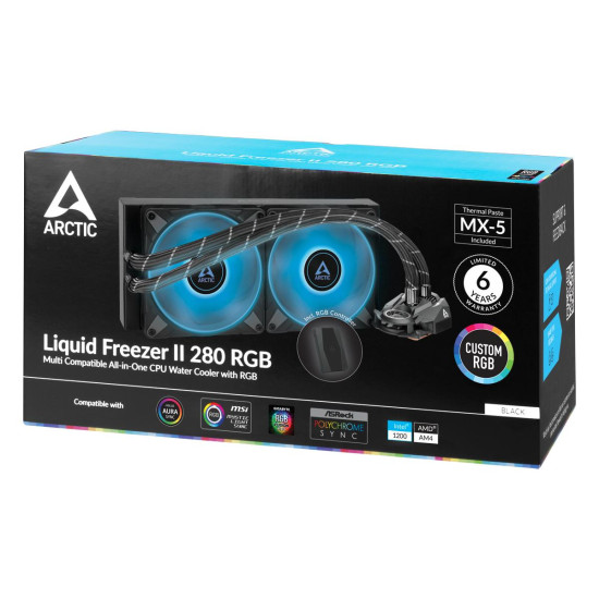 Охладител за процесор с RGB контроллер Arctic Freezer II RGB (280mm) Охладител за процесор с RGB контроллер Arctic Freezer II RGB (280mm)