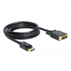 Delock Cable DisplayPort 1.2 male > DVI 24+1 male passive 2 m black Delock Cable DisplayPort 1.2 male > DVI 24+1 male passive 2 m black