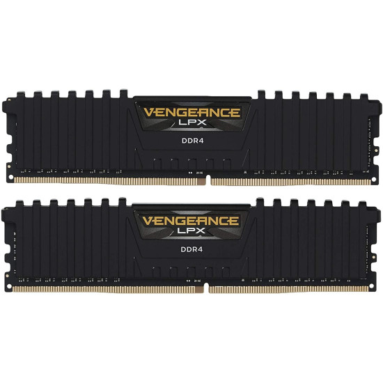 Памет CORSAIR VENGEANCE LPX, 16GB (2 x 8GB), DDR4, 3200MHz, Black Памет CORSAIR VENGEANCE LPX, 16GB (2 x 8GB), DDR4, 3200MHz, Black