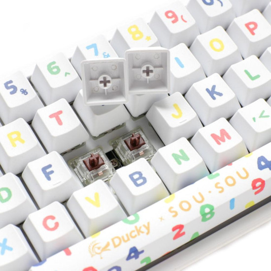 Mechanical Keyboard Ducky x SOU SOU One 2 Mini White RGB, Cherry MX Brown Mechanical Keyboard Ducky x SOU SOU One 2 Mini White RGB, Cherry MX Brown