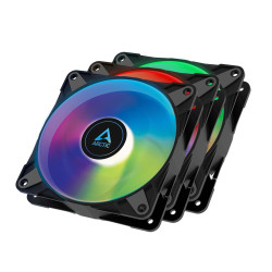 Fans ARCTIC P12 Black A-RGB 120mm, 3 Fan Pack Fans ARCTIC P12 Black A-RGB 120mm, 3 Fan Pack