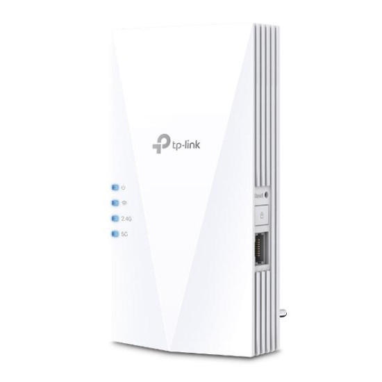 Безжичен разширител TP-LINK RE500X, 2.4 / 5 GHz, 1000 Mbps, Бял Безжичен разширител TP-LINK RE500X, 2.4 / 5 GHz, 1000 Mbps, Бял