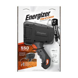 Torch RECHARGEABLE  rubber 550 lumens + 6 batteries AA NIMH 425m  Beam distance ENERGIZER