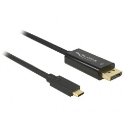 Delock Cable USB Type-C™ male > DisplayPort male (DP Alt Mode) 4K 60 Hz 2 m black Delock Cable USB Type-C™ male > DisplayPort male (DP Alt Mode) 4K 60 Hz 2 m black