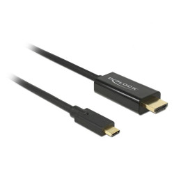 Delock Cable USB Type-C™ male > HDMI male (DP Alt Mode) 4K 30 Hz 2 m black Delock Cable USB Type-C™ male > HDMI male (DP Alt Mode) 4K 30 Hz 2 m black
