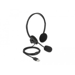 Delock USB Stereo Headset with Volume Control, 27178