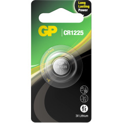 Lithium Button Battery GP CR1225 3V  1 pcs in blister /price for 1 battery/