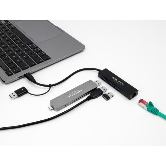 USB хъб 3 порта, 3.2 Gen 1, DELOCK-64149