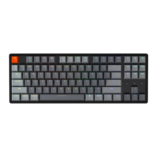 Mechanical Keyboard Keychron K8 Aluminum Hot-Swappable TKL Gateron Blue Switch RGB LED ABS Mechanical Keyboard Keychron K8 Aluminum Hot-Swappable TKL Gateron Blue Switch RGB LED ABS
