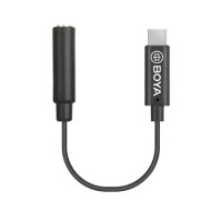 Адаптер BOYA 3.5mm TRS женски към USB-C мъжки, 6cm, BY-K4 Адаптер BOYA 3.5mm TRS женски към USB-C мъжки, 6cm, BY-K4