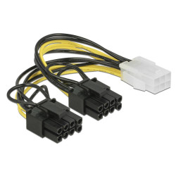 PCI Express power cable 6 pin female > 2 x 8 pin male PCI Express power cable 6 pin female > 2 x 8 pin male