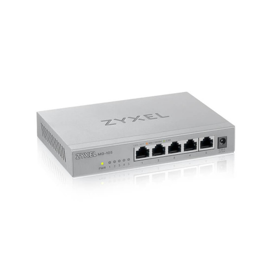 Switch ZyXEL MG-105 5 port 2,5Gb, unmanaged Switch ZyXEL MG-105 5 port 2,5Gb, unmanaged