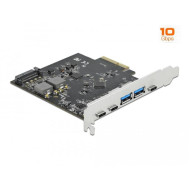 Controller Delock PCI Express Card x4 -> 3 x USB-C + 2x USB-A 10Gbps Controller Delock PCI Express Card x4 -> 3 x USB-C + 2x USB-A 10Gbps