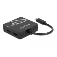 4in1 Adapter Delock 63129 USB-C - VGA / DVI / Displayport / HDMI Socket, Black 4in1 Adapter Delock 63129 USB-C - VGA / DVI / Displayport / HDMI Socket, Black