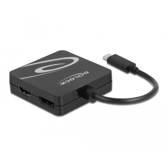 Адаптер 4 в 1 Delock 63129 USB-C мъжко - VGA / DVI / DP / HDMI женско, Черен Адаптер 4 в 1 Delock 63129 USB-C мъжко - VGA / DVI / DP / HDMI женско, Черен