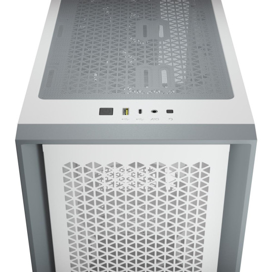 Case Corsair 4000D Airflow Mid Tower, Tempered Glass, White Case Corsair 4000D Airflow Mid Tower, Tempered Glass, White