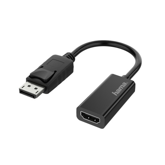 Адаптер HAMA, DisplayPort мъжко - HDMI женско, Ultra HD, 4K, Черен Адаптер HAMA, DisplayPort мъжко - HDMI женско, Ultra HD, 4K, Черен