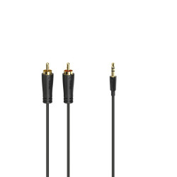 Hama Audio Cable, 3.5 mm jack plug - 2 RCA plugs, stereo, 3.0 m